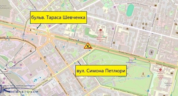 12 грудня буде частково обмежено проїзд бульваром Шевченка.