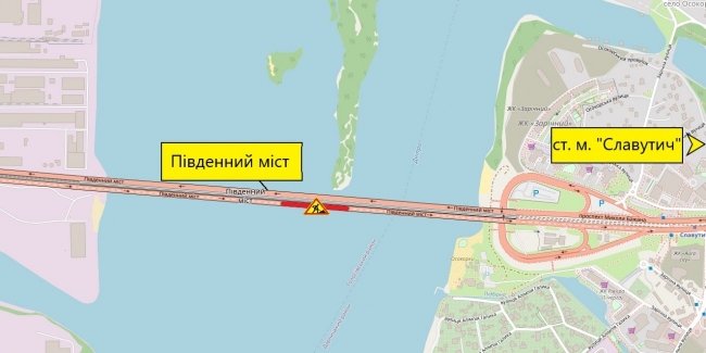 У Києві частково перекриють Південний міст, Хрещатик і проспект Лобановського.