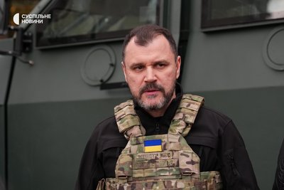 Міністр внутрішніх справ Ігор Клименко у Голосіївському районі, де підрозділ спецпризначення Нацполіції проводить операцію. Київ, 18 квітня 2026 року