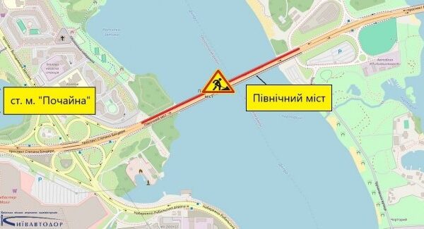 Наприкінці травня у Києві частково перекриють Північний міст та Гостомельське шосе.