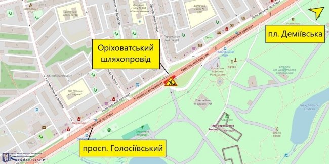 У Києві травневі обмеження руху на деяких вулицях та шляхопроводах.