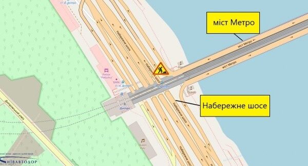 11 червня на Набережному шосе буде частково обмежено рух