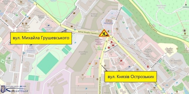 Рух на вулиці Михайла Грушевського в Печерському районі буде обмежено з 9…