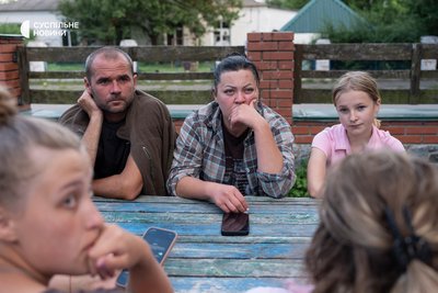 Olga Metelska, a close friend and godmother of the younger Moseychuk brother, in Kalynivka, Kyiv region, July 13, 2026