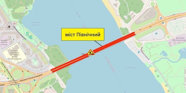 4 серпня частково обмежуватимуть рух Північним мостом
