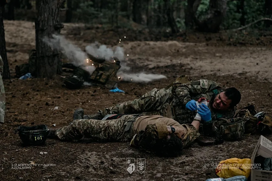 Це тренувальне зображення 20-ї бригади «Любарт», але, на мою думку, воно все ще актуальне, оскільки це бойова одиниця, яка фактично воює і надає першу допомогу. (Фото: 20-та бригада «Любарт»)