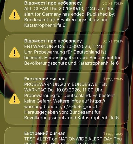 Німеччина вмикає сирени, згадуючи українців про військові трагедії