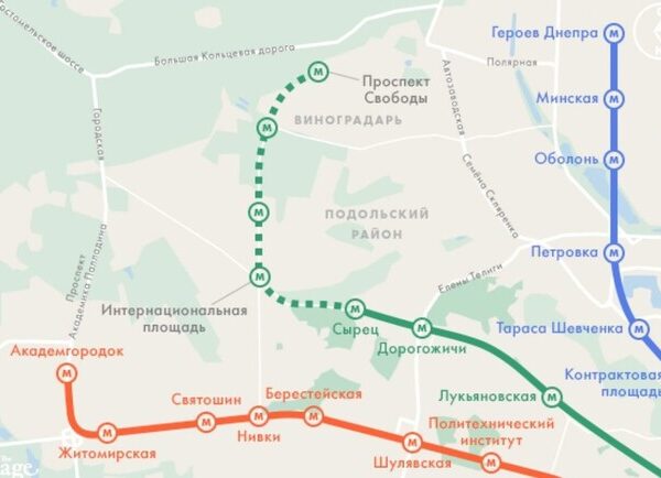 Будівництво метро на Виноградар затримається до 2026 року